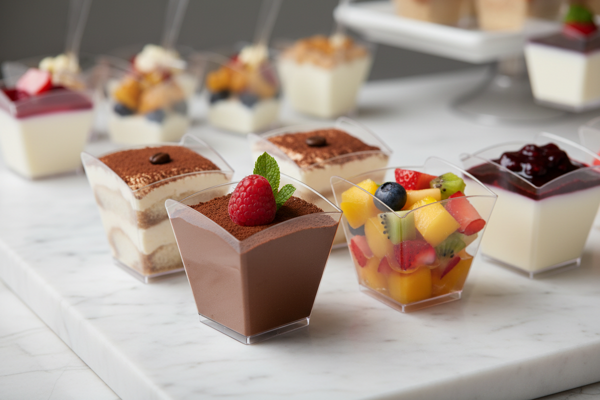 Bicchierini Dessert Riutilizzabili 100ml – Set da 25 pz