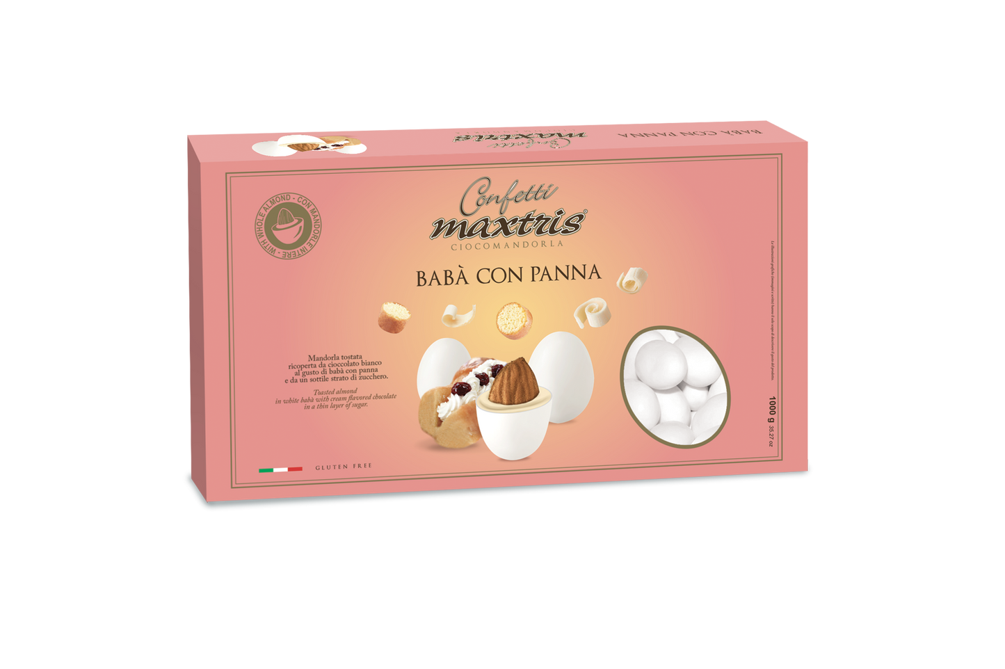 Confetti Maxtris Babà con Panna cioccolato bianco (Confezione-no-sfondo)