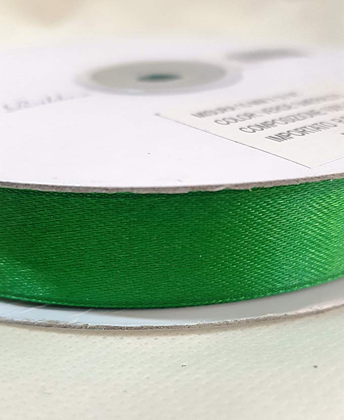 Nastro Doppio Raso Verde Smeraldo 16mm x 50Mt