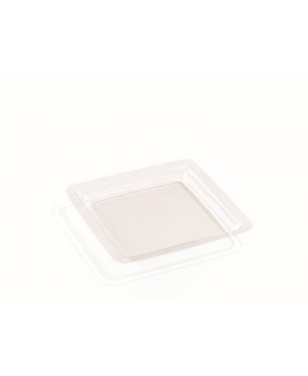 Piatto Quadrato Style Crystal in PS – Confezione da 20pz