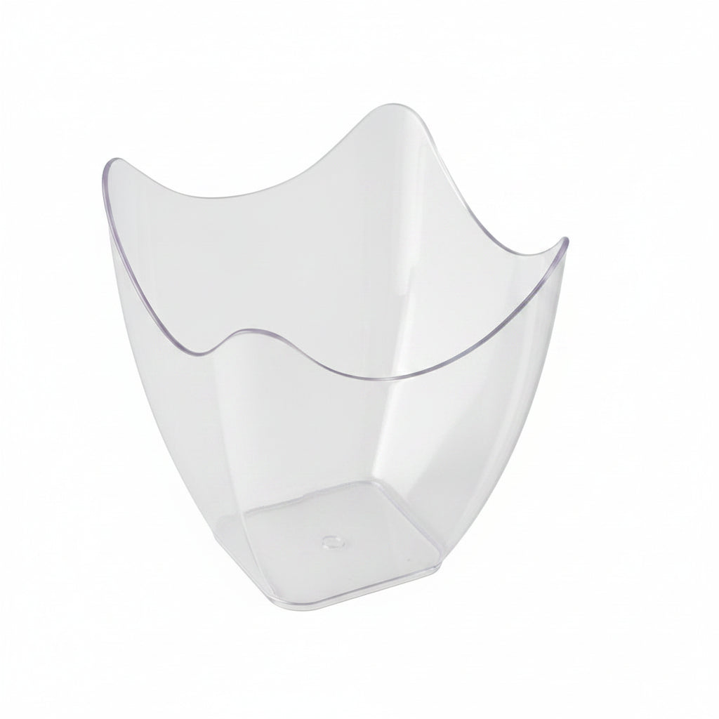 BICCHIERINO QUADRATO ONDA TRASPARENTE 57ml 25pz