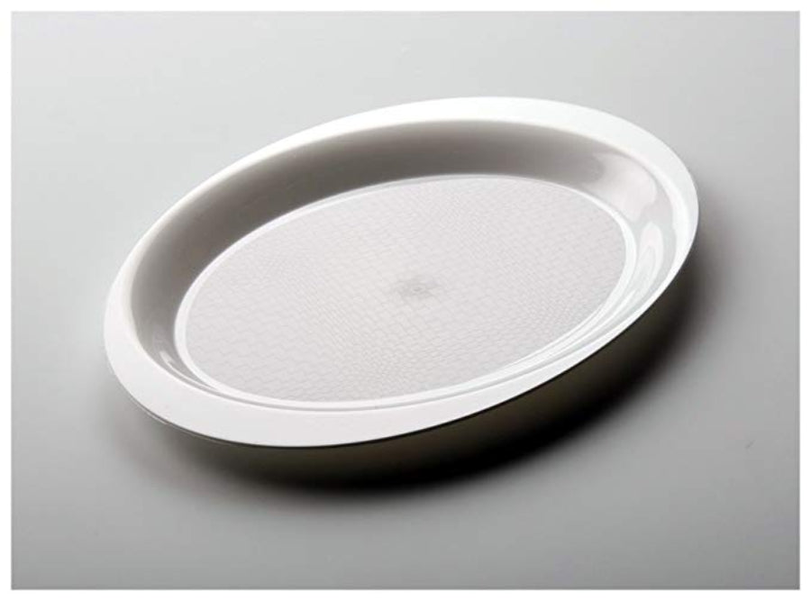 Piatto Cocktail Plastica Bianco – Set da 50 pz