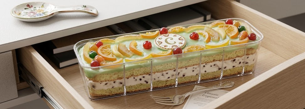 Contenitore Cassata Trasparente con Coperchio 1550cc