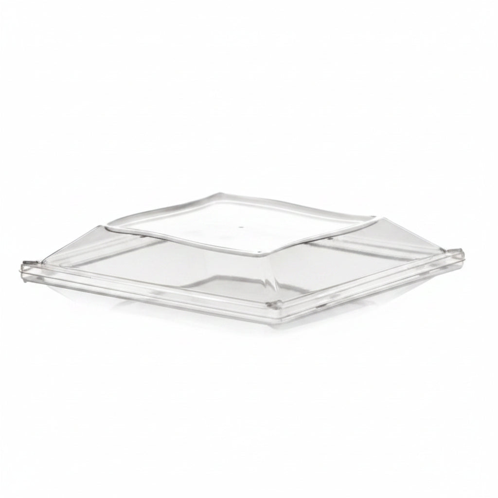 Coperchio Bombato Trasparente per Piatto Vanity 16x16cm – Set da 25 pz