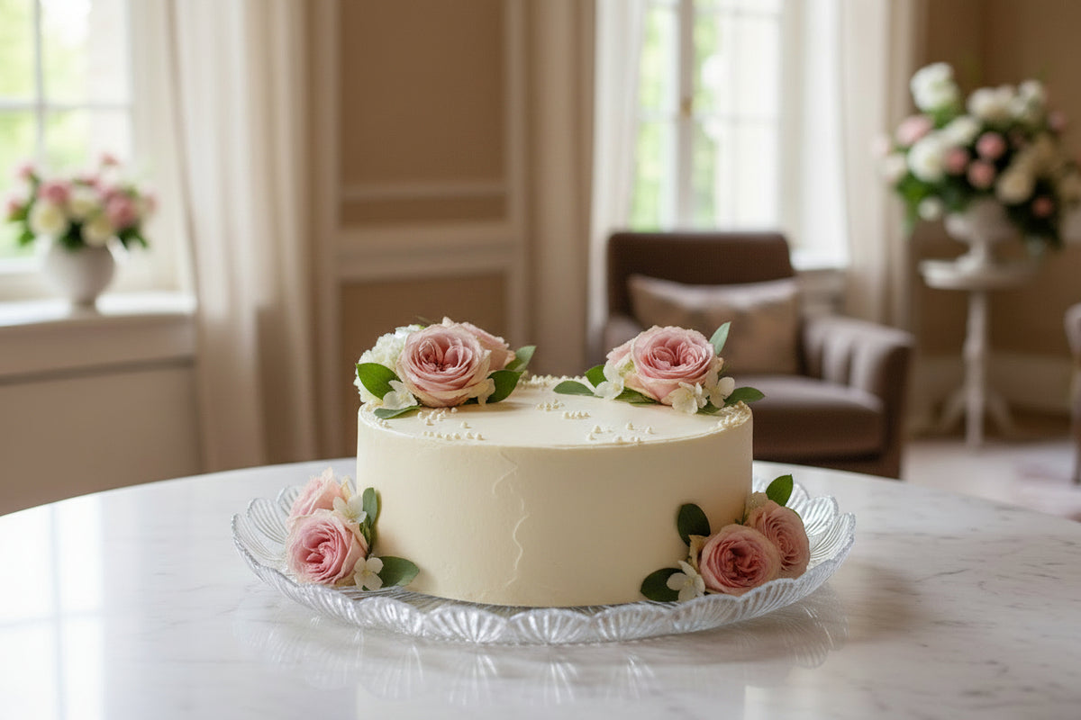 Vassoio a Stella Trasparente ø30 cm – Il Più Grande della Linea, Per Dolci e Buffet Cerimonia
