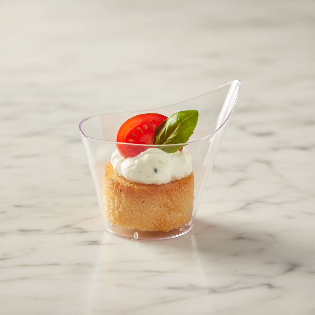 Contenitore Mini Dessert Goccia Trasparente 120cc H6,7 cm – Set da 50