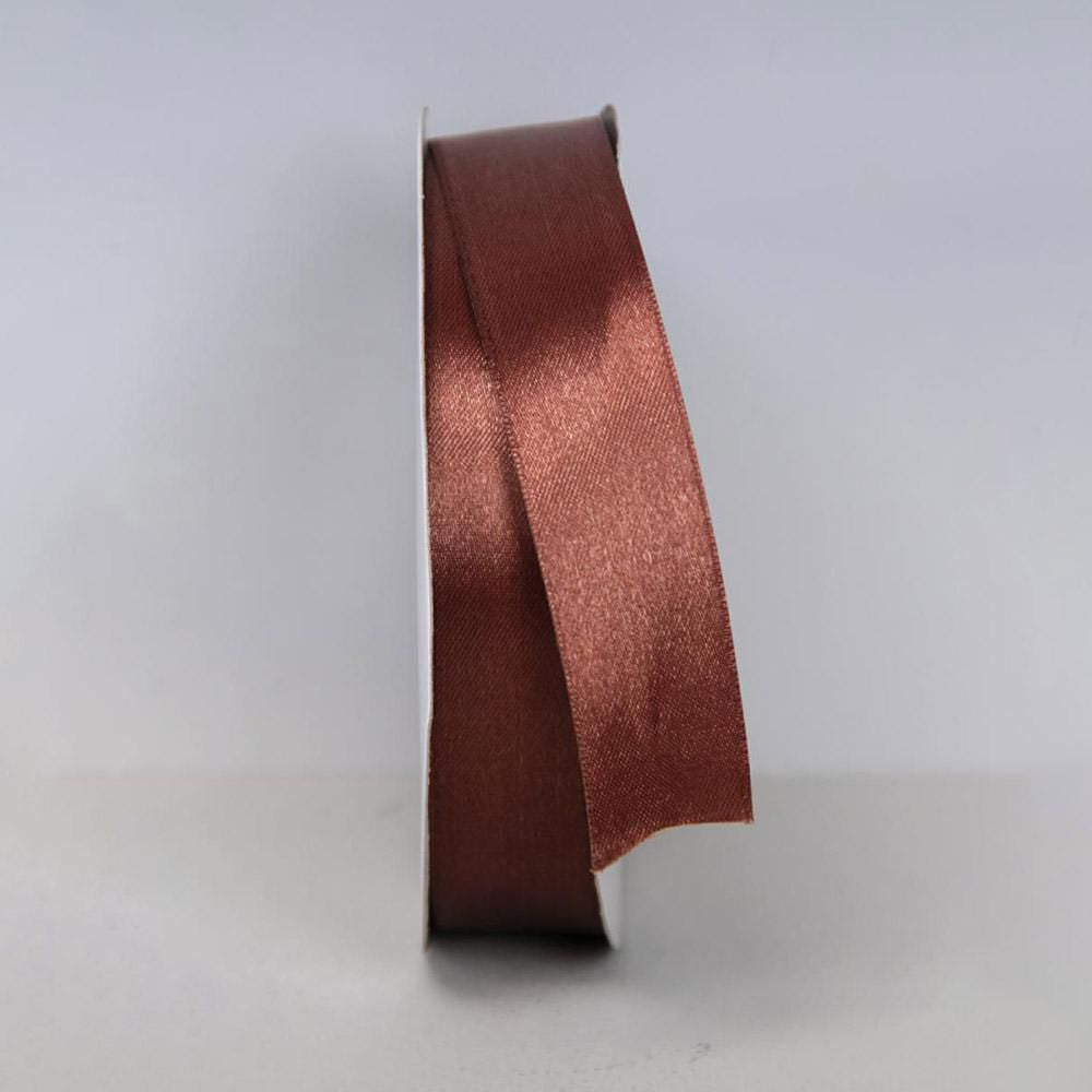 Nastro Doppio Raso Cioccolato 25mm x 50Mt