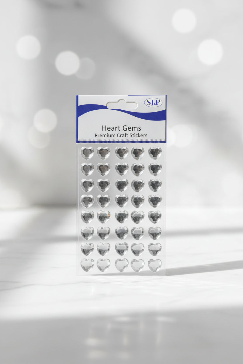 Adesivi Gemme di Cuore mm12 Adesivo – 60 pz