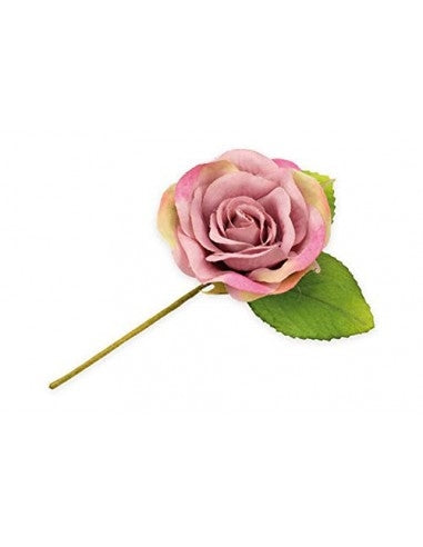 Rosa Piccola Artificiale Old Pink - Confezione da 12 Pezzi