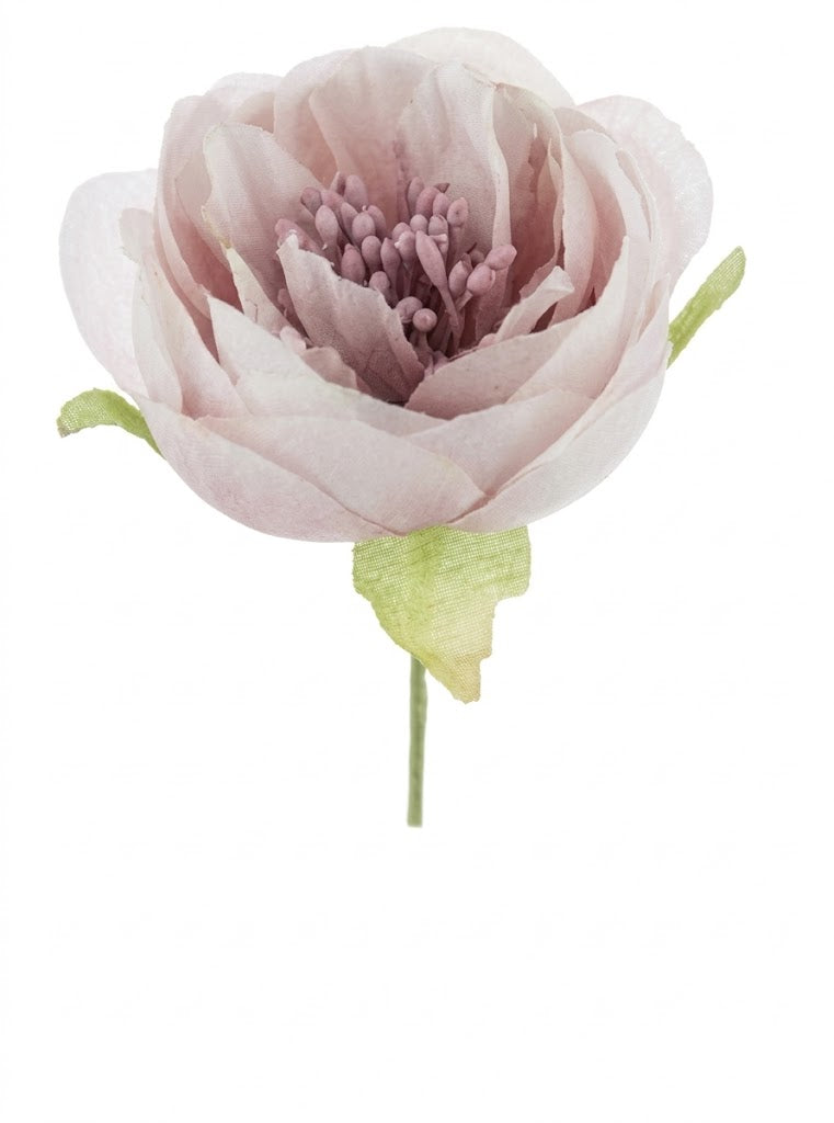 Ranuncolo Aperto Artificiale Old Pink 5x13 cm - Confezione da 12 Pezzi