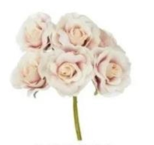 Mazzetto Roselline Artificiali Avorio - Confezione da 6 Pezzi