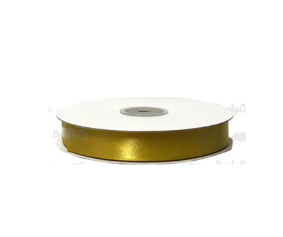 Nastro Rotolo Doppio Raso Oro 16mm x 50mt
