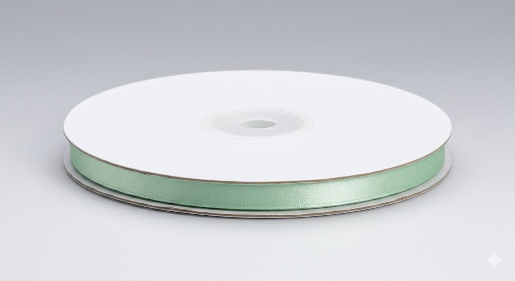 Nastro Rotolo Doppio Raso 6mm x 50mt – Verde Acqua