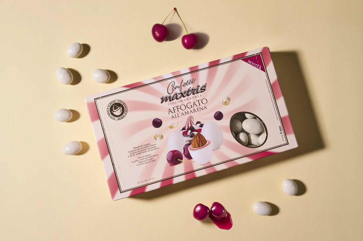 Confetti Maxtris Affogato all'Amarena cioccolato per bomboniere matrimonio e battesimo (Confezione)
