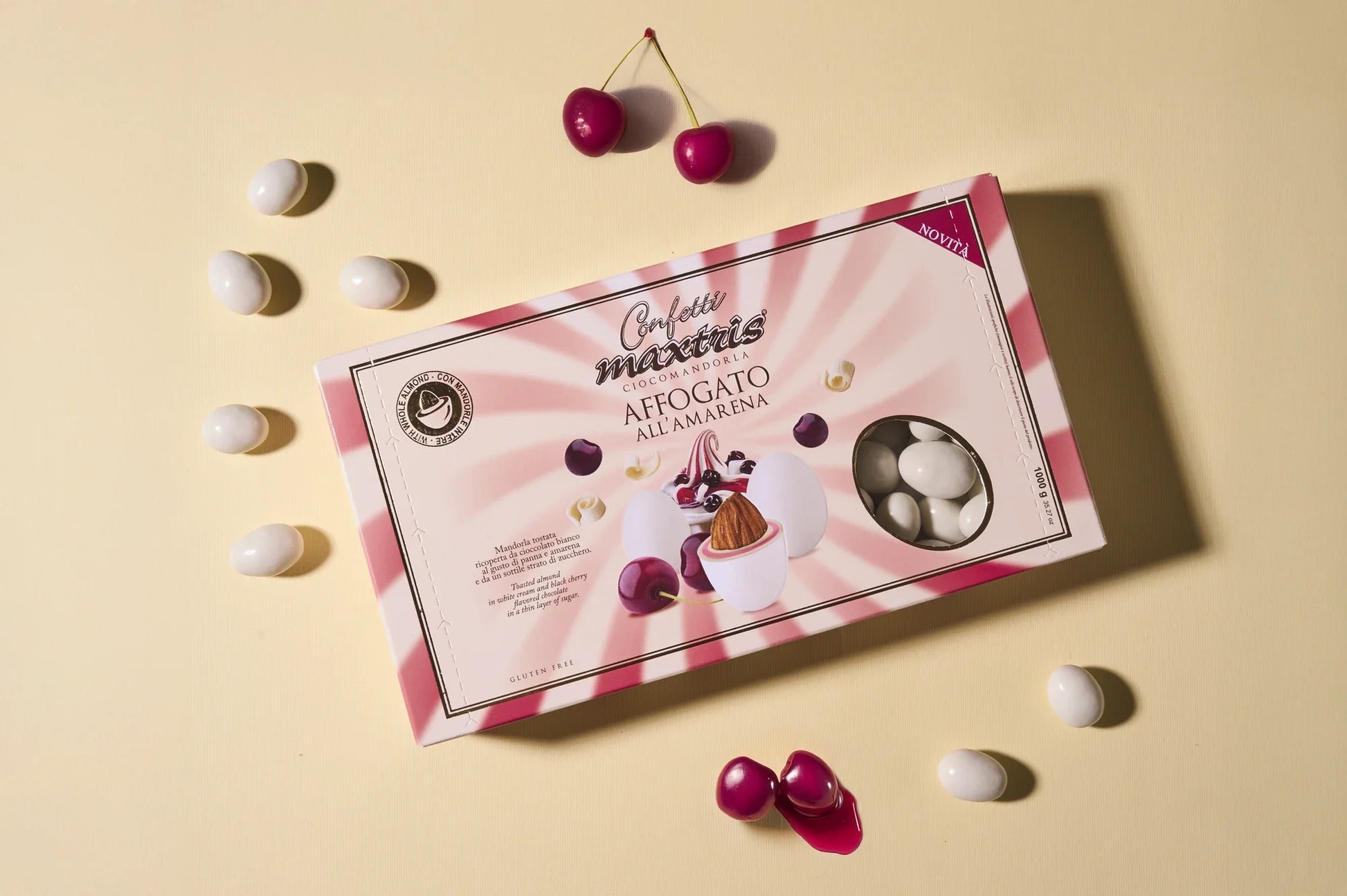 Confetti Maxtris Affogato all'Amarena cioccolato per bomboniere matrimonio e battesimo (Confezione)
