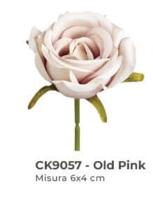 Bocciolo Fiore Artificiale Old Pink – 12 pz