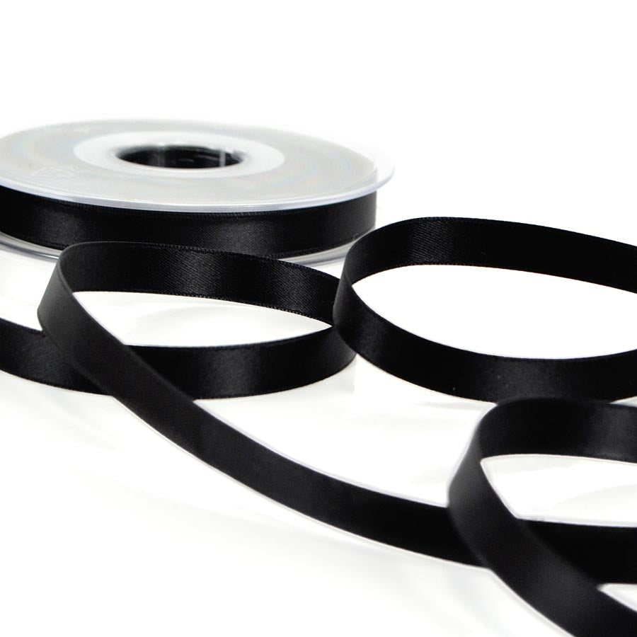 Nastro Doppio Raso Nero 16mm x 50Mt