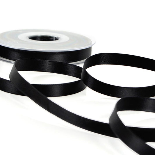 Nastro Doppio Raso Nero 16mm x 50Mt