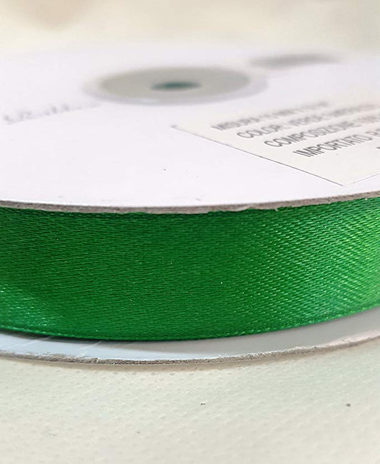Nastro Doppio Raso Verde Smeraldo 16mm x 50Mt