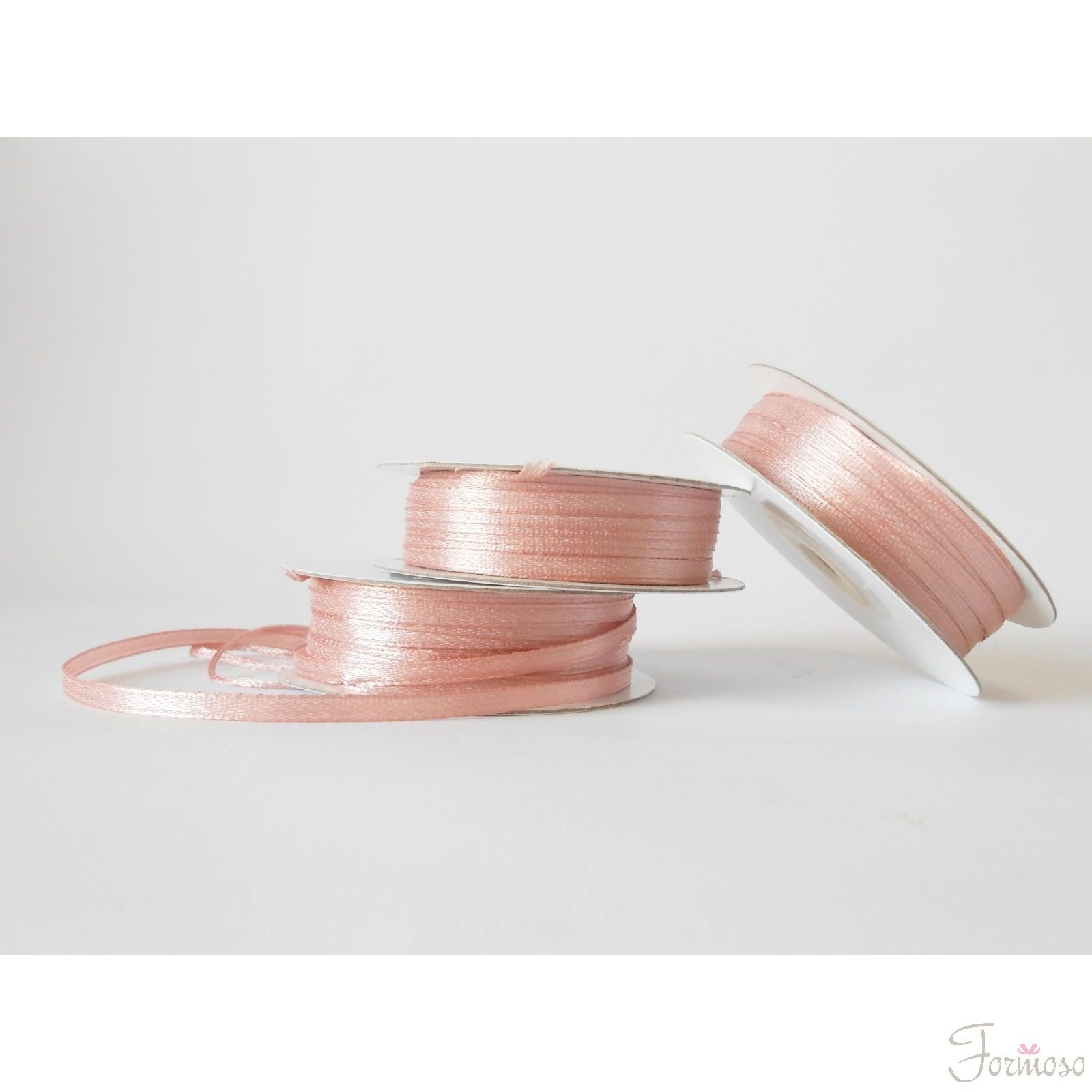 Nastro Rotolo Doppio Raso Rosa 3mm x 50mt