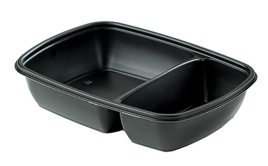 Contenitore Rettangolare 2 Scomparti 300+600ml 23x17cm h.5 – 75pz