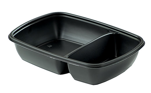 Contenitore Rettangolare 2 Scomparti 300/600ml 23x17x5h cm – 75 pz