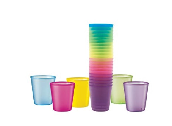 Bicchiere Old Fashioned Mix Colors in PP 350cc – 25 pz
