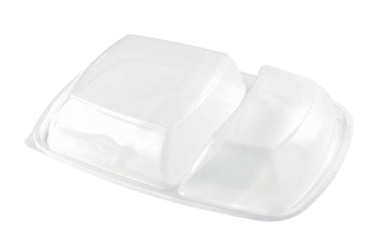 Coperchio per Contenitore 2 Scomparti 300/600ml 23x17x2,1h cm – 75 pz