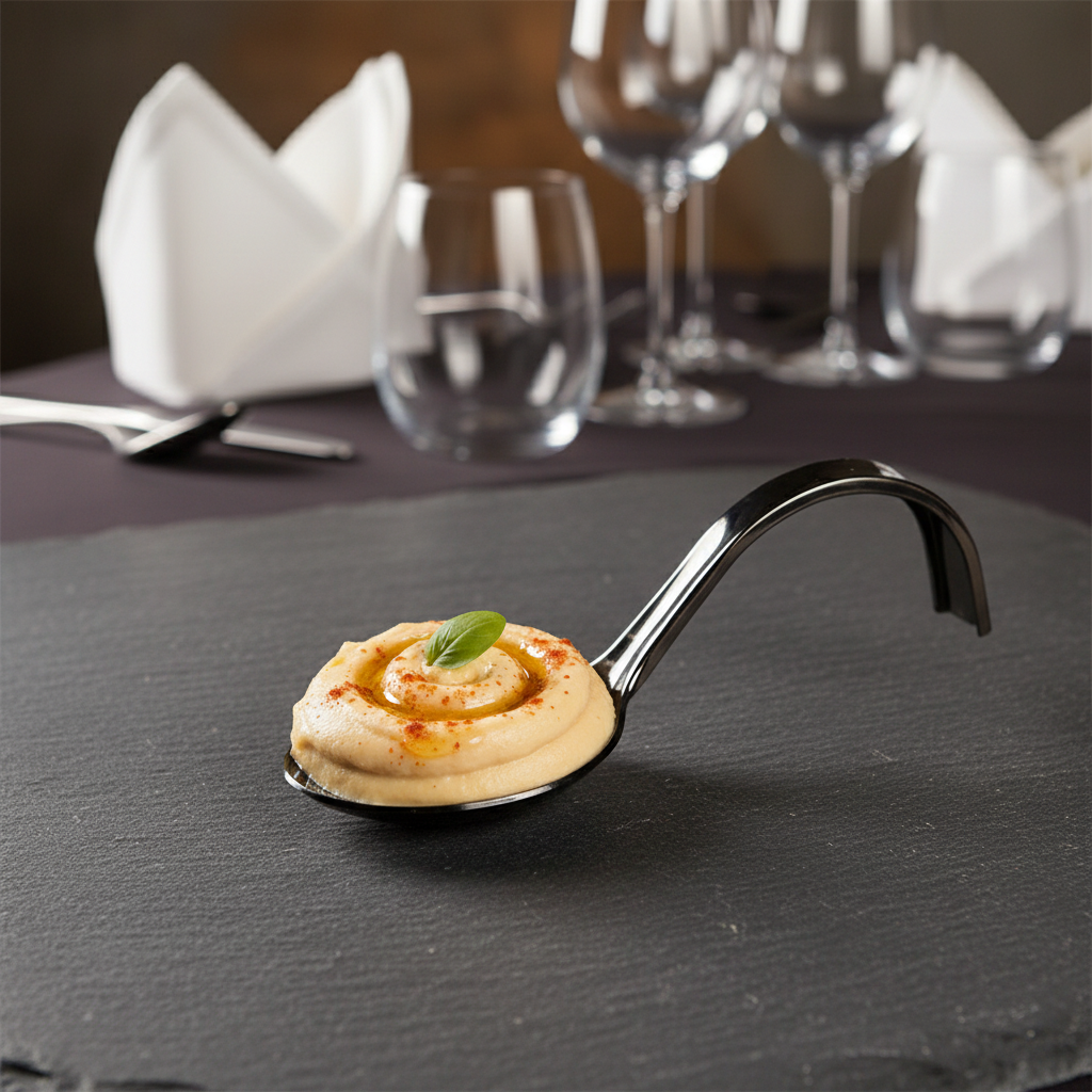 Cucchiaio Degustazione Silver Curvo in PS – Confezione da 20pz