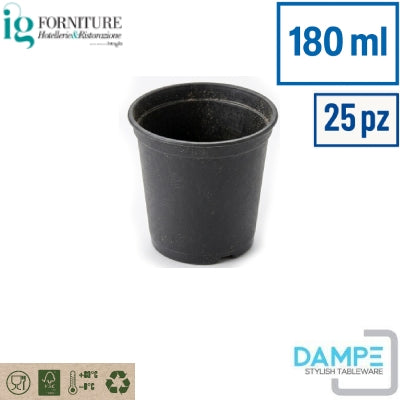 Bicchieri in Carta Nero 6oz – Caldo e Freddo – Confezione 25 pz