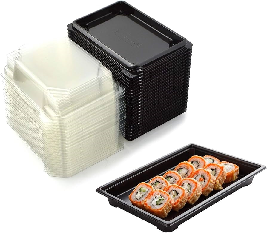 Coperchio RPET Anticondensa per Sushi Box – Confezione 50 pz