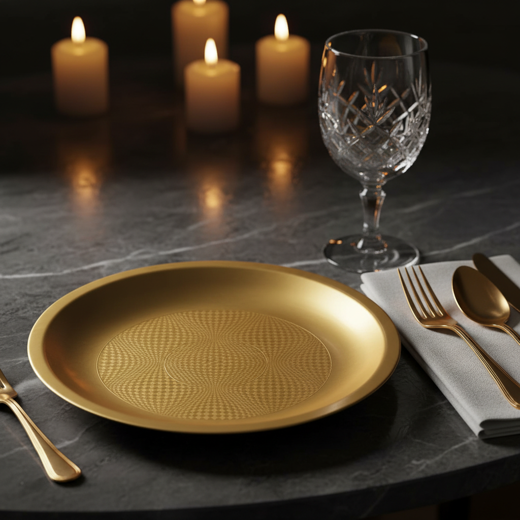 Piatto Tondo Grande Oro Ø 29cm