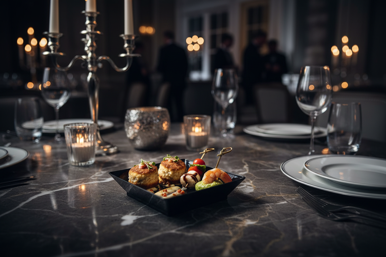Small Plate PS Nero 6.5x6.5cm – Set da 25 pz
