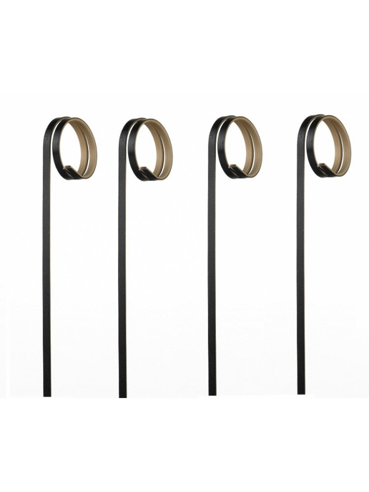 Spiedi Bamboo Ricciolo Nero 12cm – 100 pz