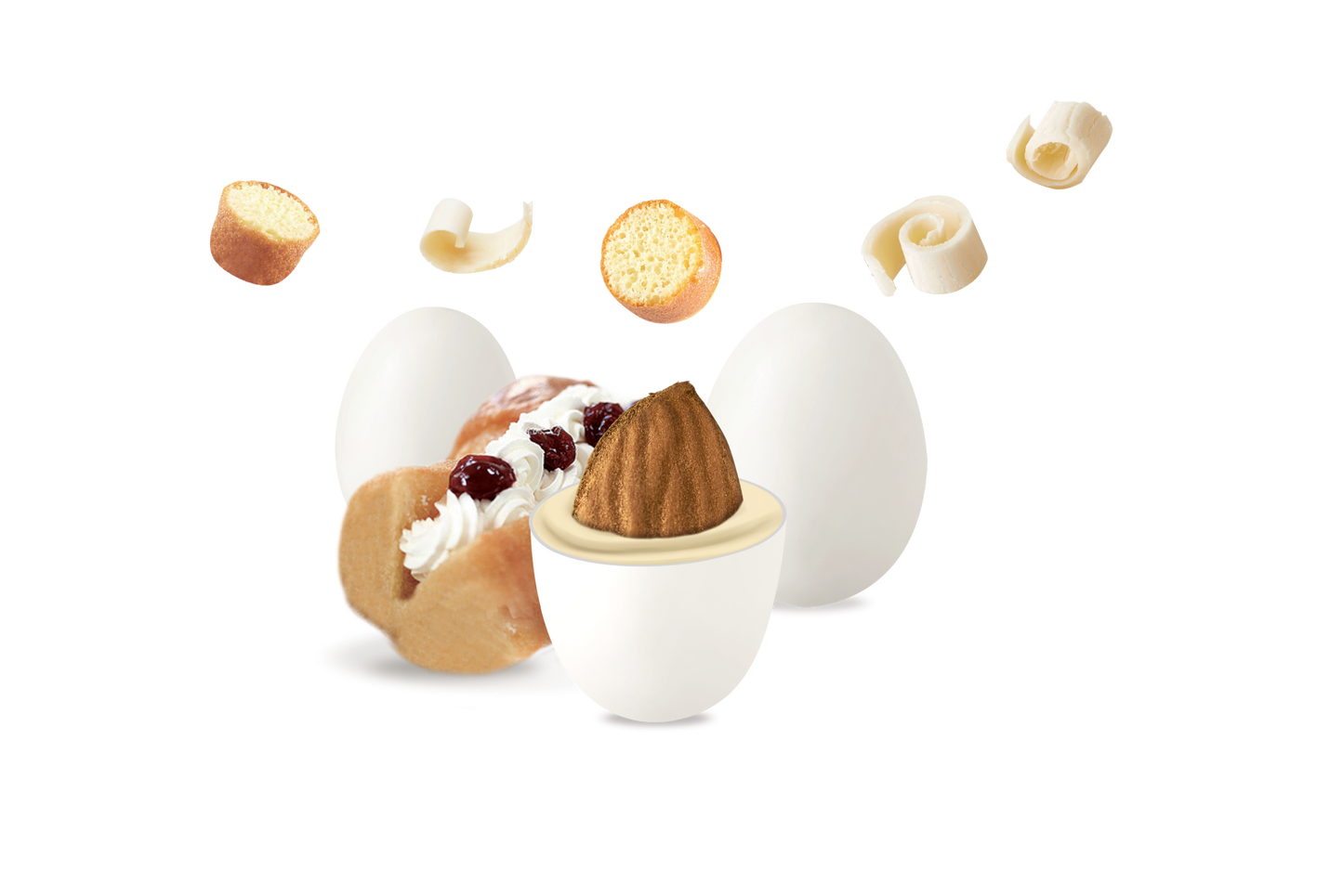 Confetti Maxtris Babà con Panna cioccolato bianco (Interno Confetto)