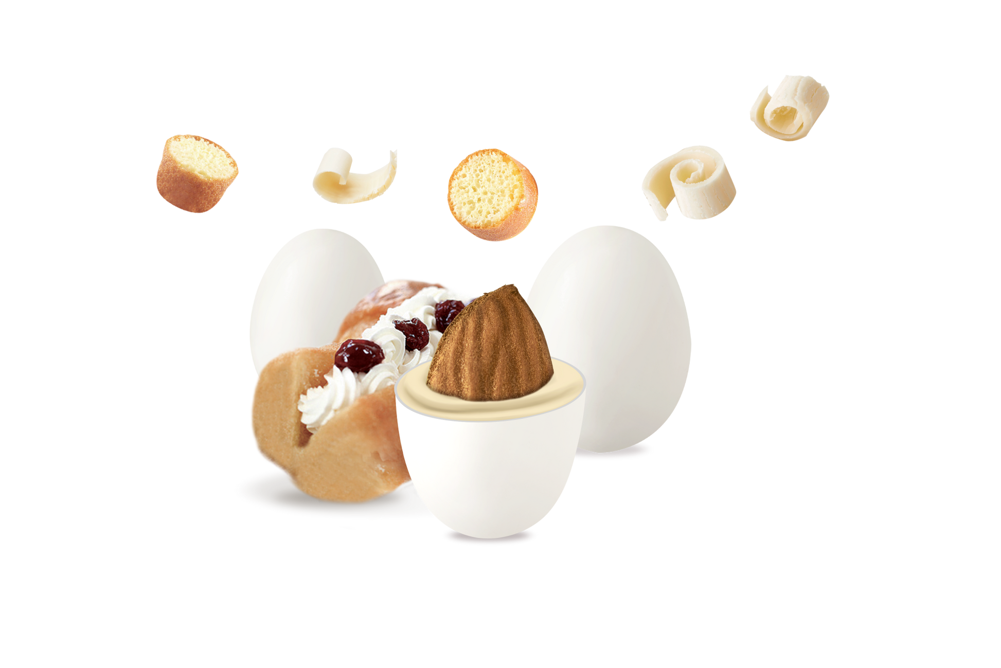 Confetti Maxtris Babà con Panna cioccolato bianco (Interno Confetto)