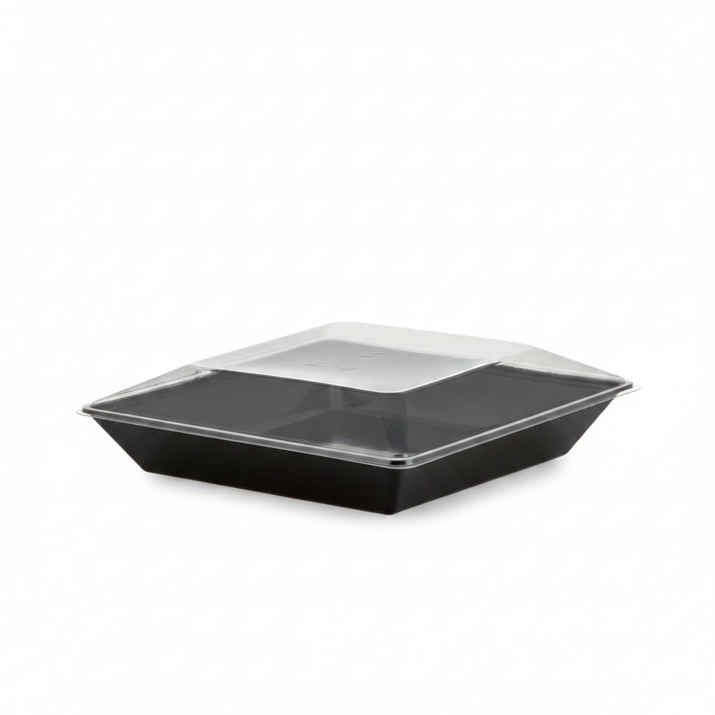 Coperchio Bombato Trasparente per Piatto Vanity 16x16cm – Set da 25 pz