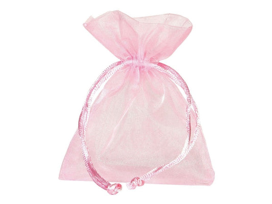 Sacchetto Organza Rosa 9x12cm – Set 10pz