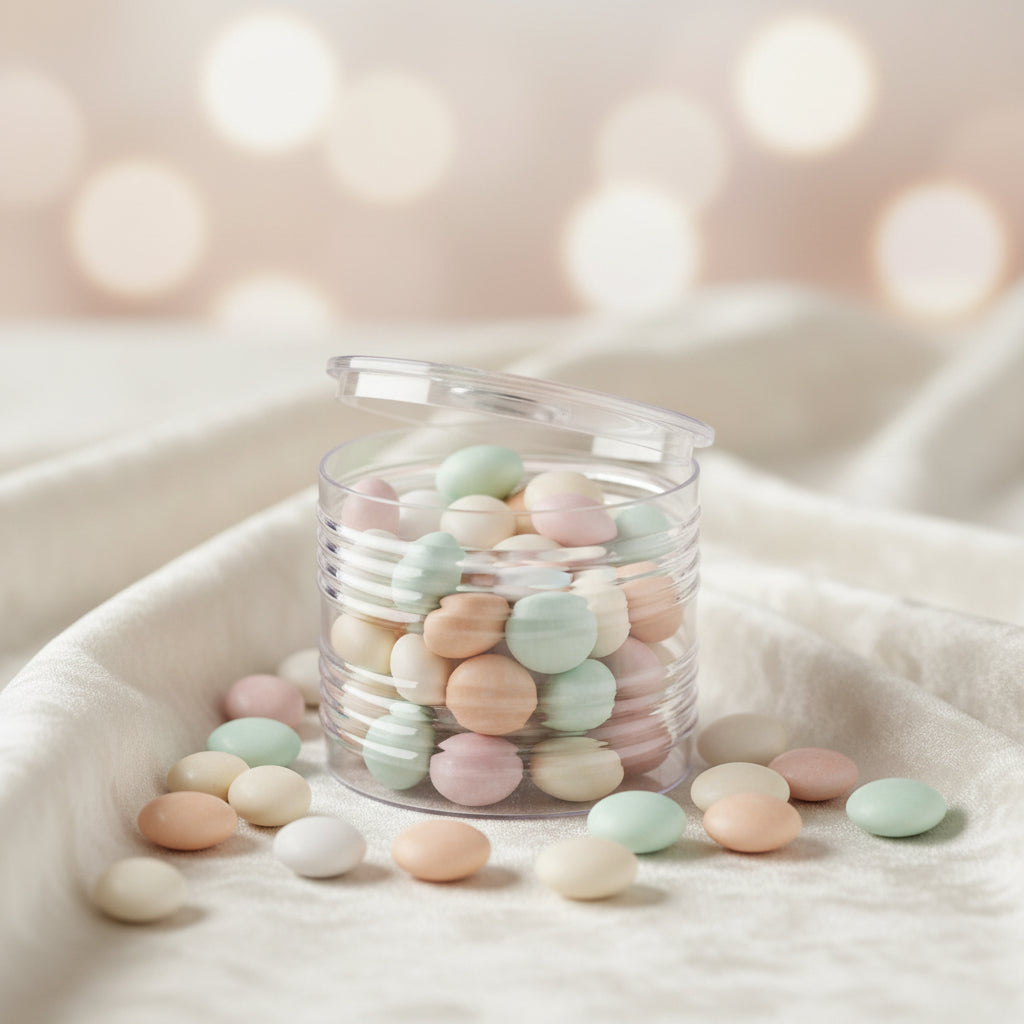 Coppa Tin Trasparente 70cc – Ø 5,4 cm h 4,5 cm – Confezione 20 pz
