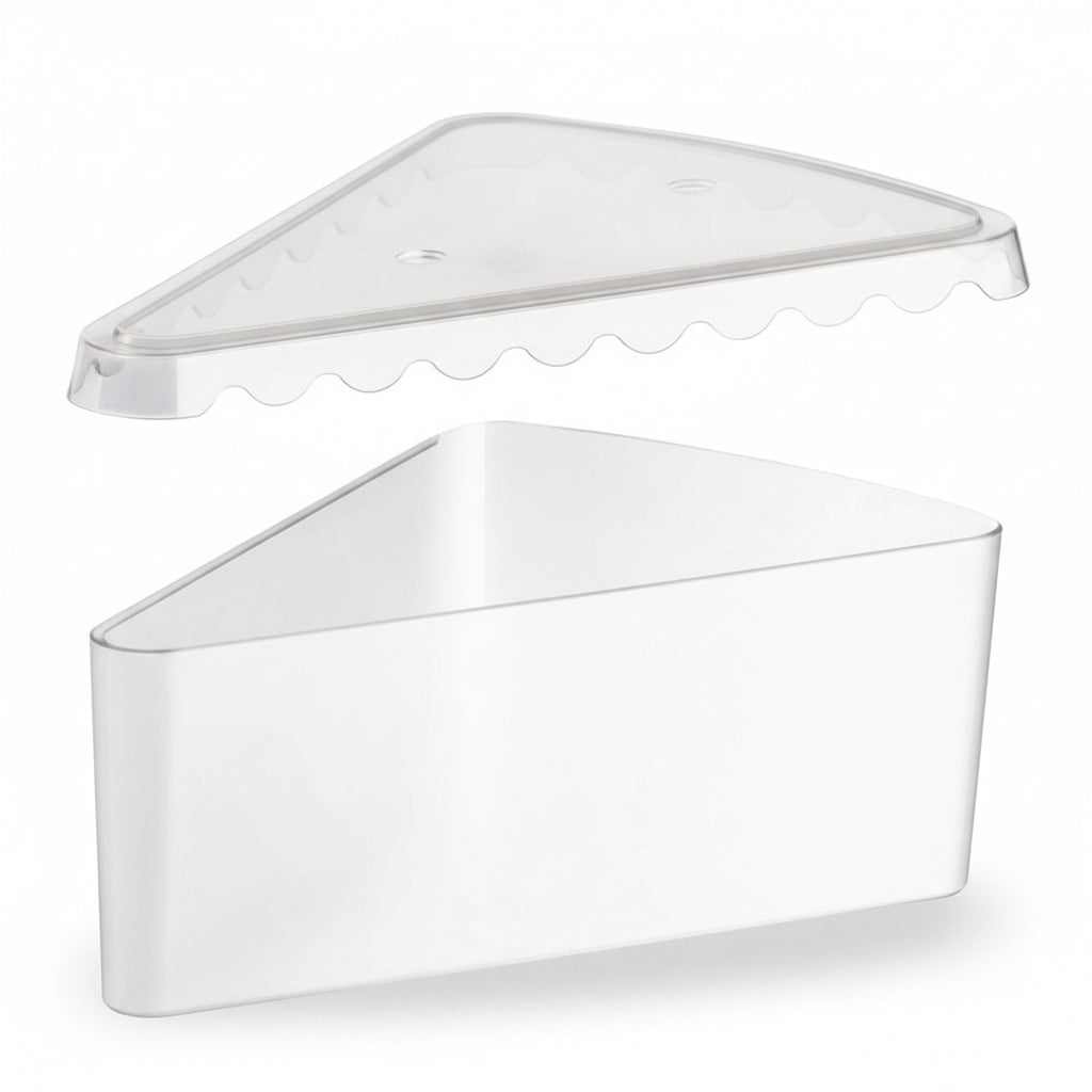 Vaschetta Spicchio PS Trasparente con Coperchio 12x8 x H4,2 cm – 10 pz