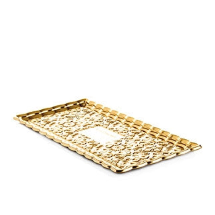 Vassoio Golden Age PET-PET Oro 35x15 cm – Confezione da 25 pz