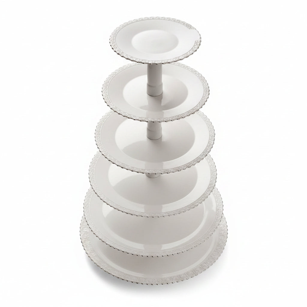Alzata 5 Piani - Bianco Plastica