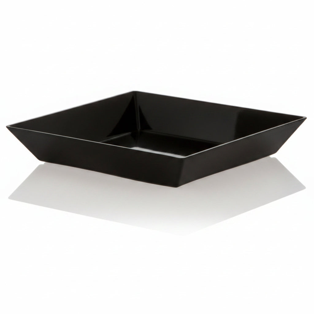 Piatto Vanity Nero 500cc – Piatto Fondo Monouso Elegante