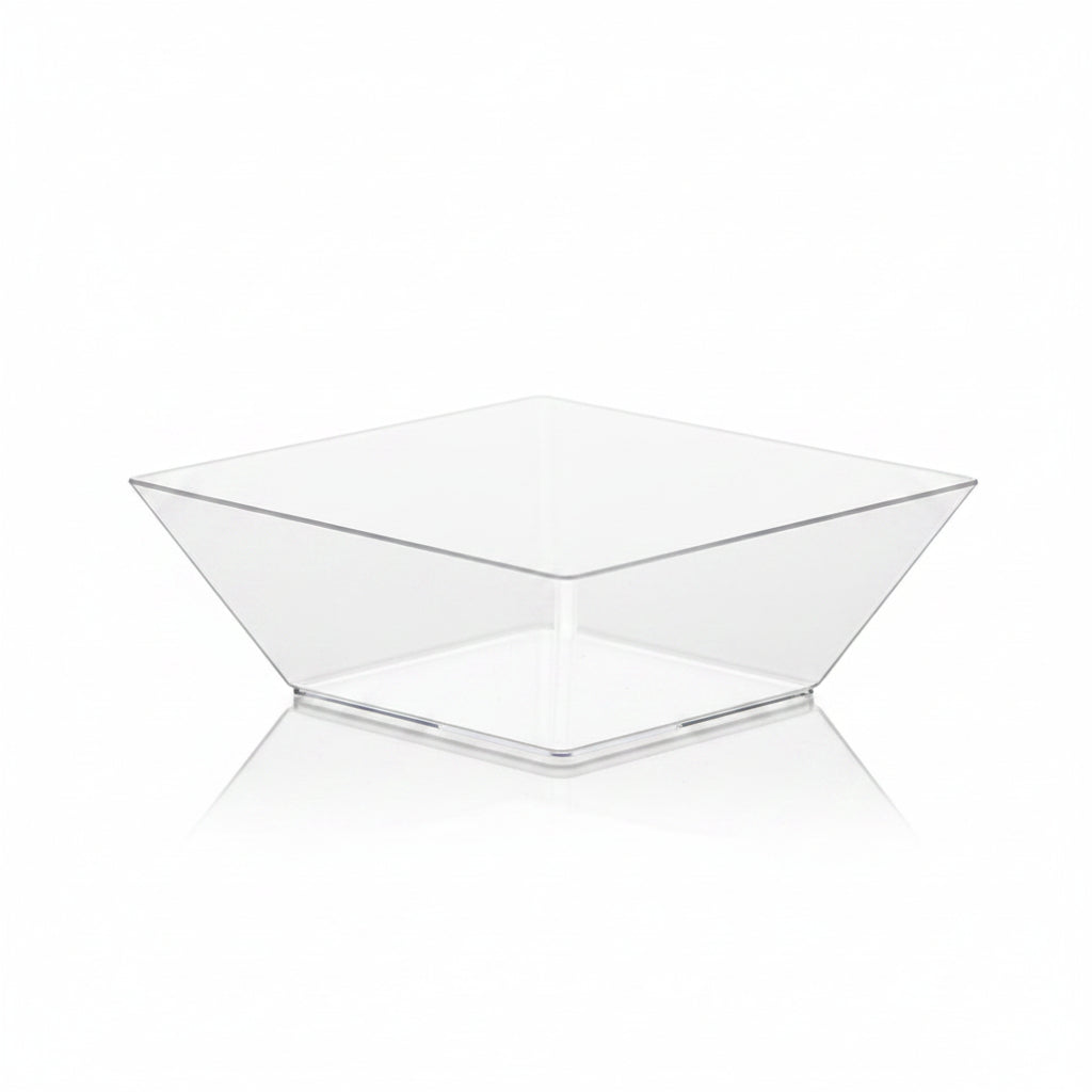 Piatto Vanity 900cc PS Trasparente 16x16 h6cm – Set da 25 pz