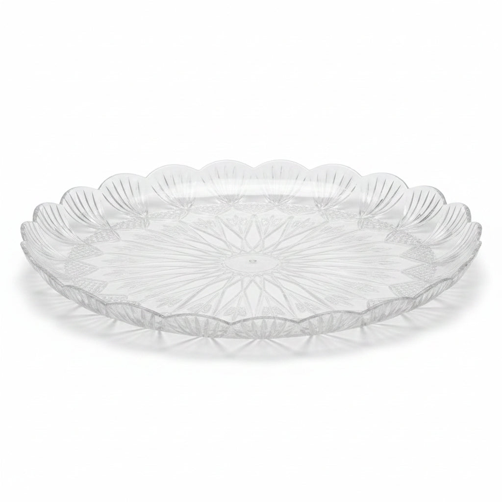 Vassoio a Stella Trasparente ø33 cm XL – Massima Superficie per Dolci e Buffet Cerimonia