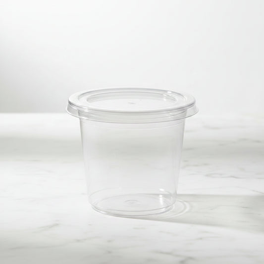 Coperchio Piatto Senza Foro PET Trasparente ⌅5,5 cm – Conf. 50 pz