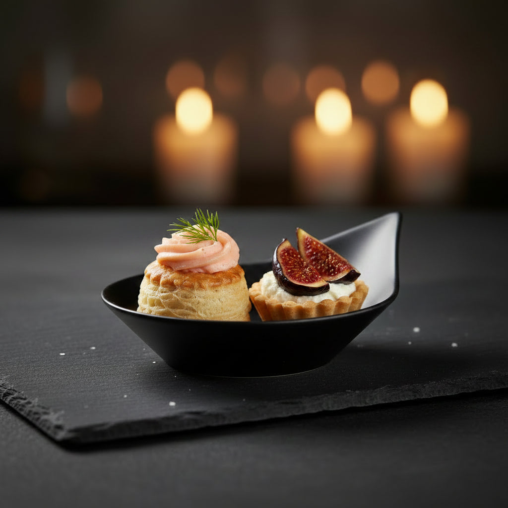 Mini Dessert Perla Plastica Nero Coprente h 2,5 cm – 50 pz