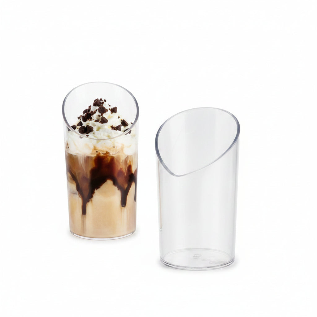  Mini Dessert Bamboo 60cc Plastica Trasparente – Conf. 25 pz