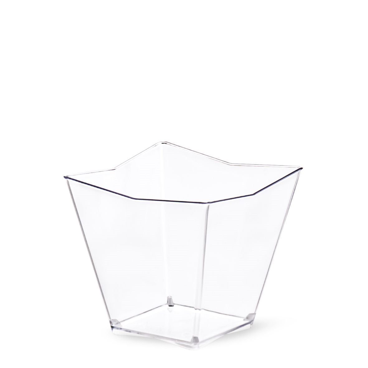 Contenitore Mini Dessert Diamante Trasparente 200cc 7,2x7,2 H7 cm – Set da 50