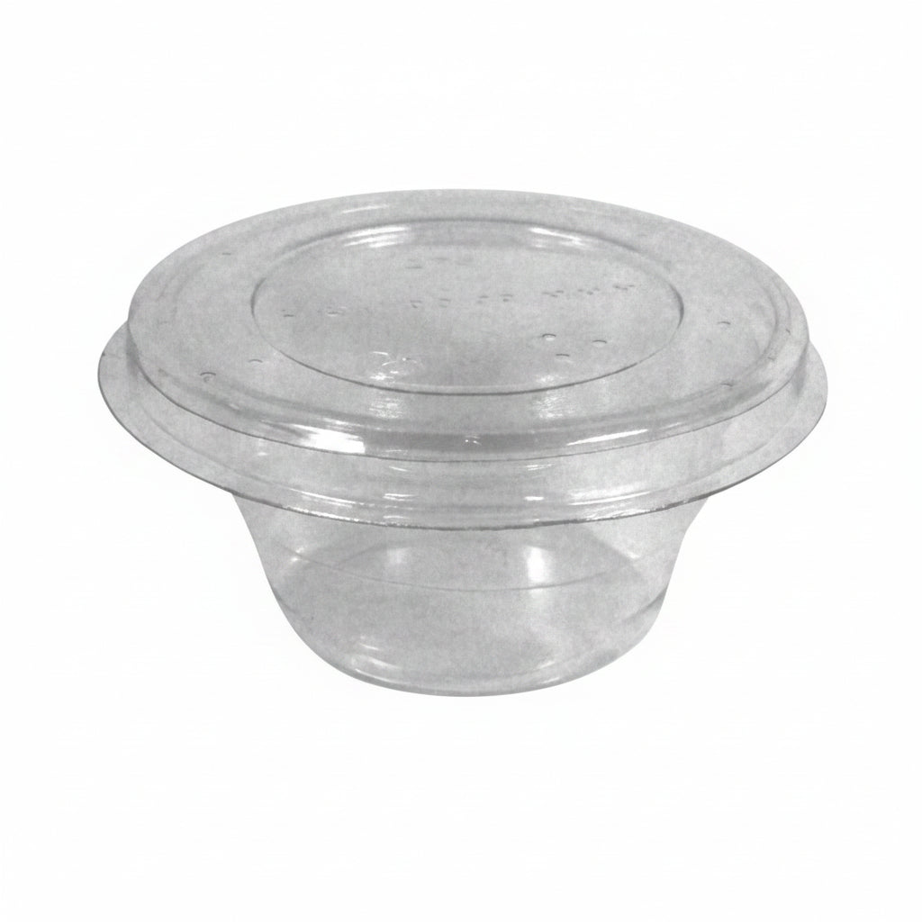 Coppa Salsa con Coperchio 30 cc R-PET Trasparente – 100 pz